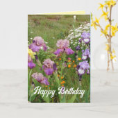 ビーズかわいらしアイリスガーデンフラワーフローラ カード (黄色い花)