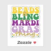 ビーズきらきら光るとマルディグラのギフトおもしろいだ シール (シート)