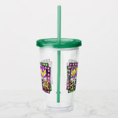 ビーズとベアーマルディグラスパープルグリーン アクリルタンブラー (右)