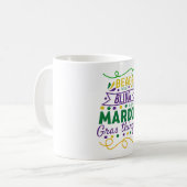 ビーズと装飾 マルディグラスに夢中 コーヒーマグカップ (正面左)