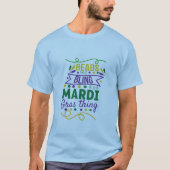 ビーズと輝き マルディグラスのもの Tシャツ (正面)