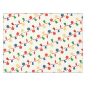 ビーズのガーランドとレトロなクリスマスオーナメント テーブルクロス (正面(横))