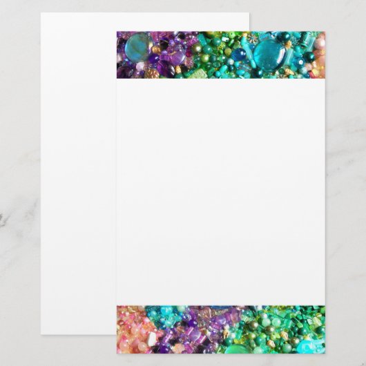 ビーズの収カラフル集 便箋 (正面/裏面)
