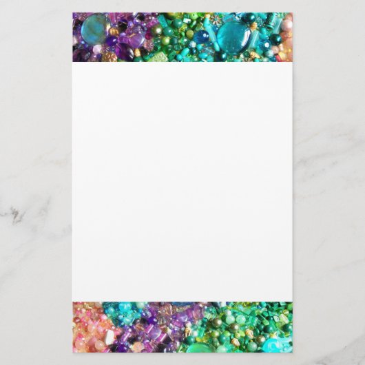 ビーズの収カラフル集 便箋 (正面)