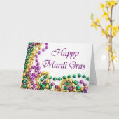 ビーズの幸せな謝肉祭カード カード (黄色い花)