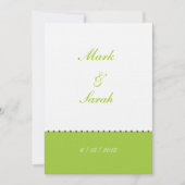 ビーズの緑のボーダー招待状 招待状 (正面)