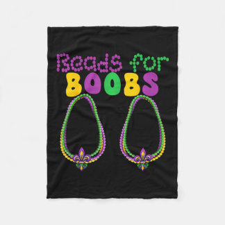 ビーズの胸のバカラフルーズMardi Grasパレード フリースブランケット