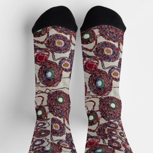 ビーズの花。 ソックス (上部)