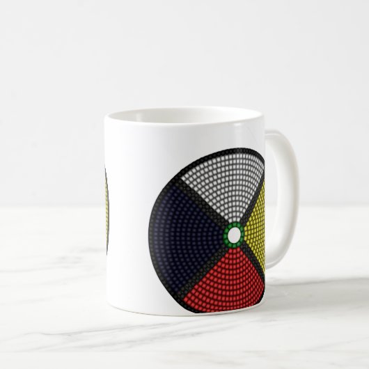 ビーズの薬の車輪 コーヒーマグカップ (正面右)