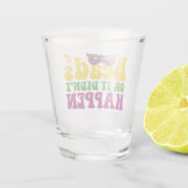 ビーズまたはマルディグラおもしろいスの贈り物が発生しなかった ショットグラス (裏面)