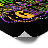 ビーズアップB Tesそれがマルディグラフェスティバルニューオーリア ポスター (角)