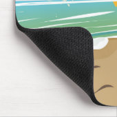 ビーズアンズビーチデヴォンヴィンテージ旅行ポスター マウスパッド (コーナー)