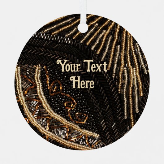 ビーズアールデコヴィンテージ財布 – カスタム文字 メタルオーナメント (正面)