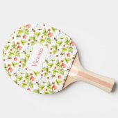 ビーズイチゴ蝶春夏の名前 卓球ラケット (横)