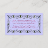 ビーズインザバックヤードラベンダーブルー 名刺 (裏面)