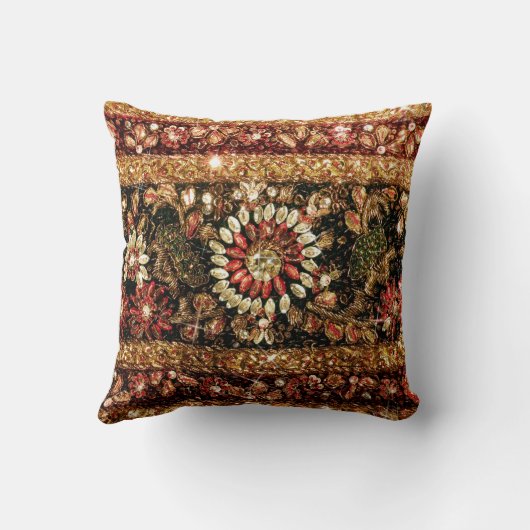 ビーズインディアンサリー写真 クッション (裏面)