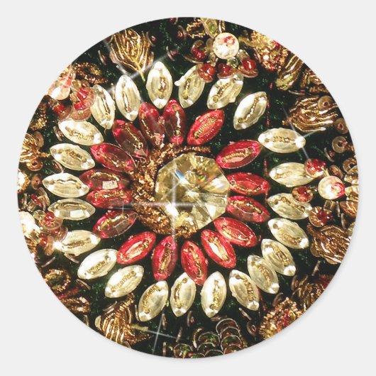 ビーズインディアンサリー写真 ラウンドシール (正面)