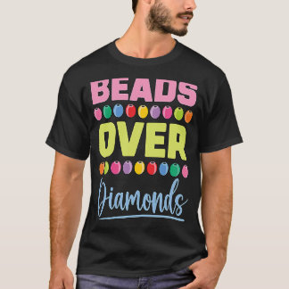ビーズオーバーDiamonds LovesビーズジュエリーCreate Ar Tシャツ