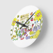 ビーズガーデン ラウンド壁時計 (傾斜)