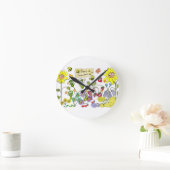 ビーズガーデン ラウンド壁時計 (ホーム)