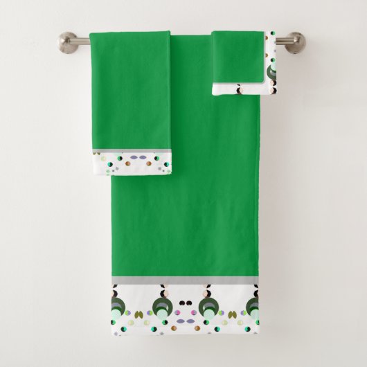 ビーズグリーンバスタオルのセット バスタオルセット (インサイチュ)