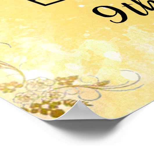 ビーズゲストプリンセス誕生日ウェルカムサイン ポスター (角)