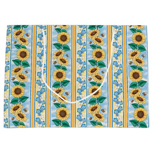 ビーズサンフラワーズ抱き枕 ラージペーパーバッグ (正面)