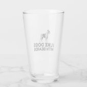 ビーズシュナウザー付き犬 タンブラーグラス (裏面)