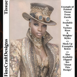 ビーズジャケットと帽子の女性DM5Rデコページ 薄葉紙