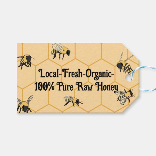 ビーズハニカムアビアリービーファーム ギフトタグ (正面(横))