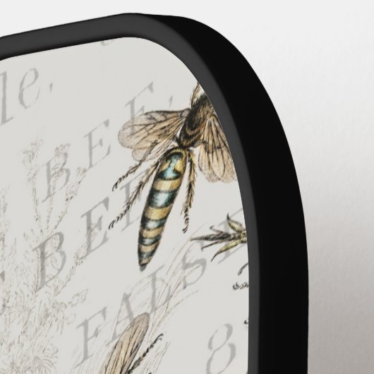 ビーズハニーワーカークイーン自然アンティークビー ピックルボールラケット (左詳細)