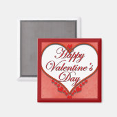 ビーズハートバレンタイン マグネット (正面/裏面)