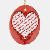 ビーズハートフォトフレーム セラミックオーナメント (右)