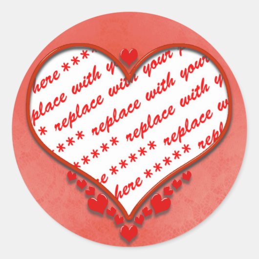 ビーズハートフォトフレーム ラウンドシール (正面)