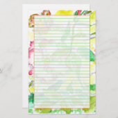 ビーズバタフライブルーバードグリーンライン 便箋 (正面/裏面)