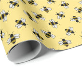 ビーズバースデーパーティーベビーブライダルシャワーイエロー ラッピングペーパー (ロールコーナー)
