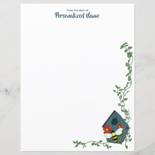 ビーズバードハウスバレエ無地紙シート (正面)