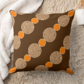 ビーズパターンのシェードのオレンジ装飾用クッション クッション (ブランケット)