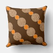 ビーズパターンのシェードのオレンジ装飾用クッション クッション (裏面)