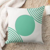 ビーズパターンターコイズと白装飾用クッション クッション (ブランケット)