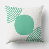 ビーズパターンターコイズと白装飾用クッション クッション (裏面)