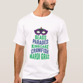 ビーズパレードKingcake Crawfish Mardi Gras Tシャツ (正面)