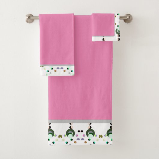 ビーズピンクバスタオルのセット バスタオルセット (インサイチュ)