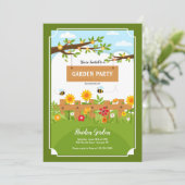 ビーズブンズガーデンパーティー誕生日 招待状 (スタンド正面)