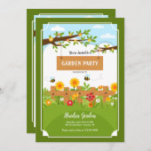 ビーズブンズガーデンパーティー誕生日 招待状 (正面/裏面)