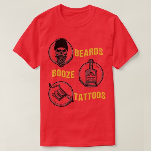 ビーズブーズタトゥー父の日の贈り物4 Tシャツ (デザイン正面)