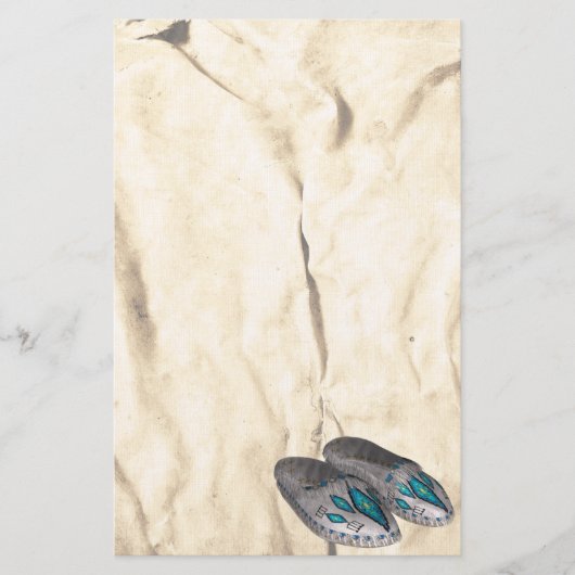 ビーズモカシン先住民アメリカン文房具 便箋 (正面)