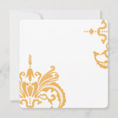 ビーズワックスアンドブルーキュラカオフローラダマスク招待状 招待状 (裏面)