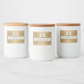 ビーズワックスキャンドルラベル紋章ヘリックビーメタリック金ゴールド フードラベル (ボトル)