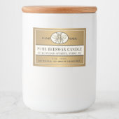 ビーズワックスキャンドルラベル紋章ヘリックビーメタリック金ゴールド フードラベル (正面)